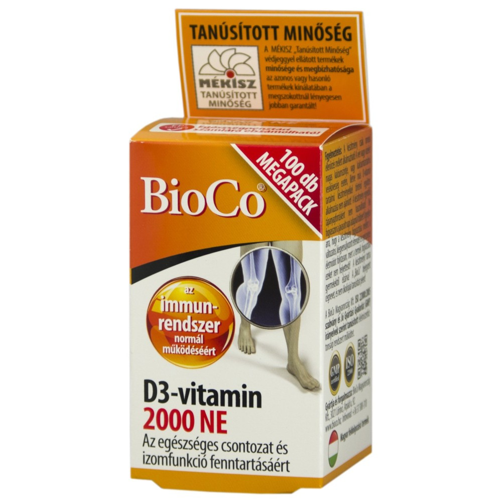 BIOCO D3 VITAMIN 2000 NE Tabletta 100 Db Medicinanet Hu Gy