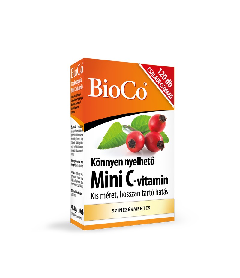 BIOCO MINI C VITAMIN 250 MG csipkebogyós tabletta 120 db M