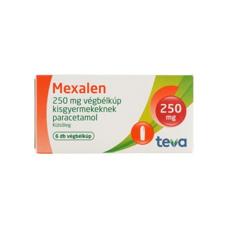 MEXALEN 250 mg végbélkúp kisgyermekeknek 6 db