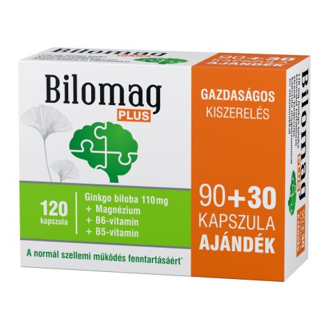 BILOMAG PLUS GINKGO BILOBA 110 mg kapszula 90+30 db