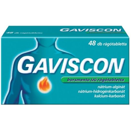 GAVISCON BORSMENTA izű rágótabletta 48 db