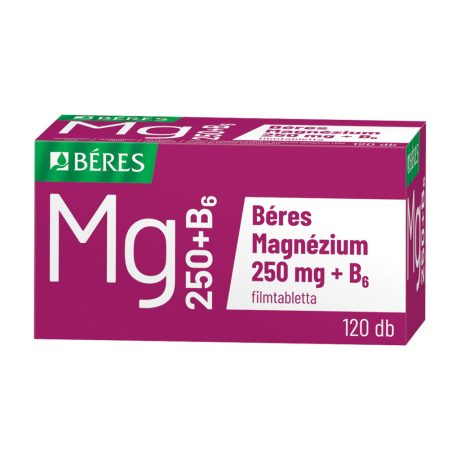 BÉRES MAGNÉZIUM 250 mg+ B6 filmtabletta 120 db