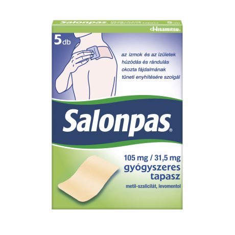 SALONPAS 105 mg/31,5 mg gyógyszeres tapasz 5 DB