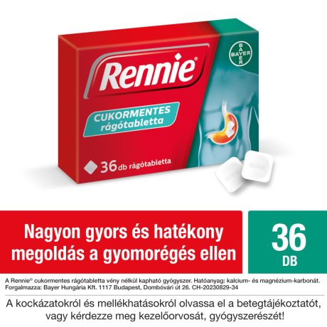 RENNIE CUKORMENTES rágótabletta 36 DB