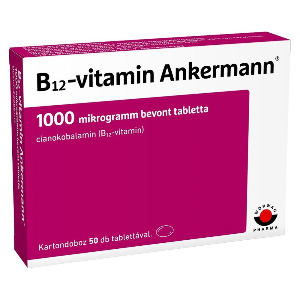 B12-VITAMIN ANKERMANN 1000 Mcg Bevont Tabletta 50 Db - Medic