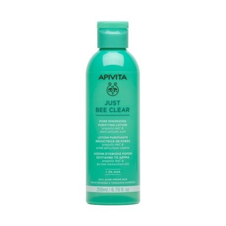 APIVITA JUST BEE CLEAR pórusösszehúzó mélytisztító lotion 200 ml