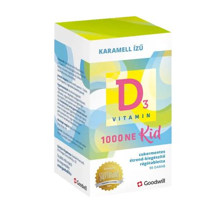 GOODWILL D3-VITAMIN KID 1000 NE rágótabletta 90 db