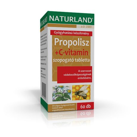 NATURLAND PROPOLISZ + C-VITAMIN tabletta 60 db