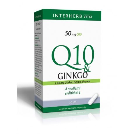 INTERHERB Q10 GINKGO EXTRAKTUM kapszula 30 db