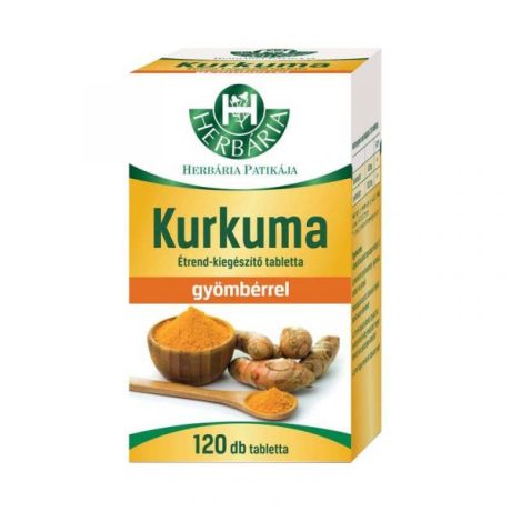 HERBÁRIA KURKUMA tabletta gyömbérrel 120 db