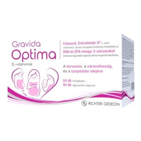 GRAVIDA OPTIMA Terhesvitamin filmtabletta + kapszula (84x+84x) 168 DB