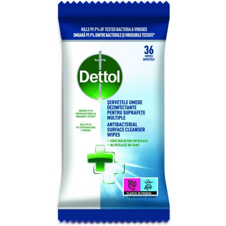 Dettol felülettisztító kendő 36x