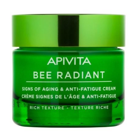 Apivita BEE RADIANT BŐRÖREGEDÉS ÉS FÁRADTSÁG JELEI ELLENI ARCKRÉM RICH - 50 ml