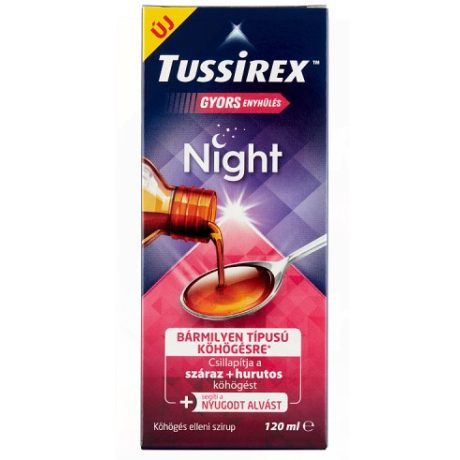 TUSSIREX NIGHT köhögés elleni szirup 120 ml